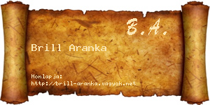 Brill Aranka névjegykártya